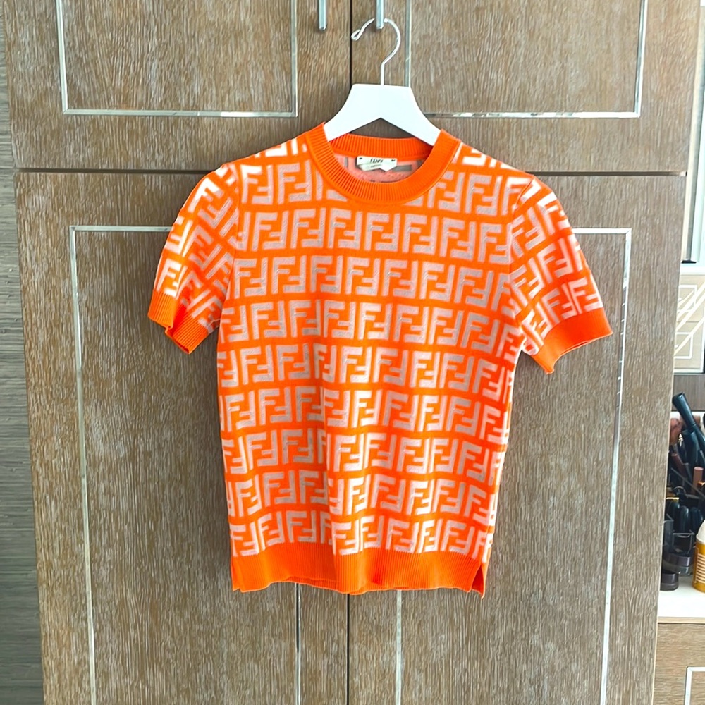 Fendi orange shirt size 38